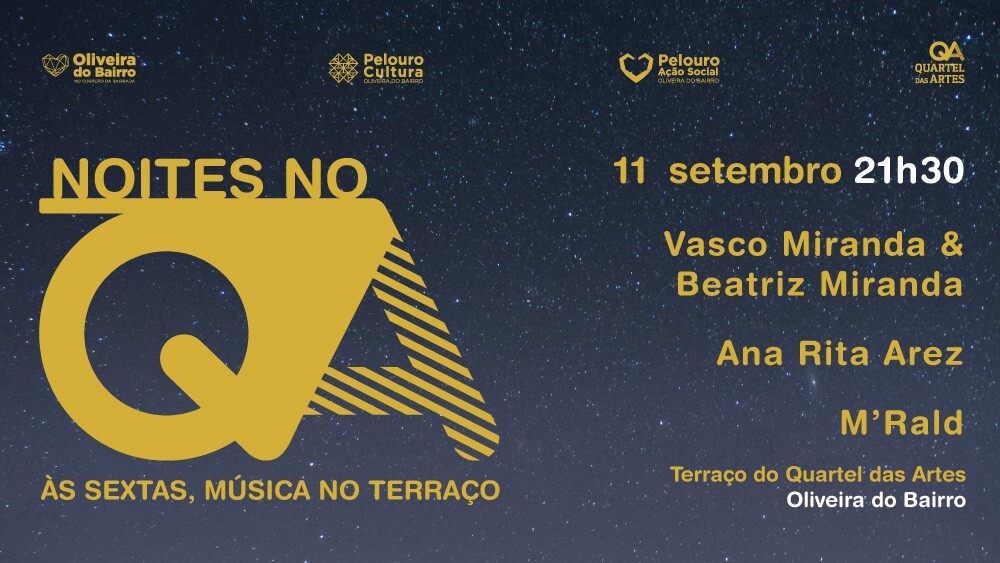 Noites no QA às sextas, música no terraço do Quartel das Artes